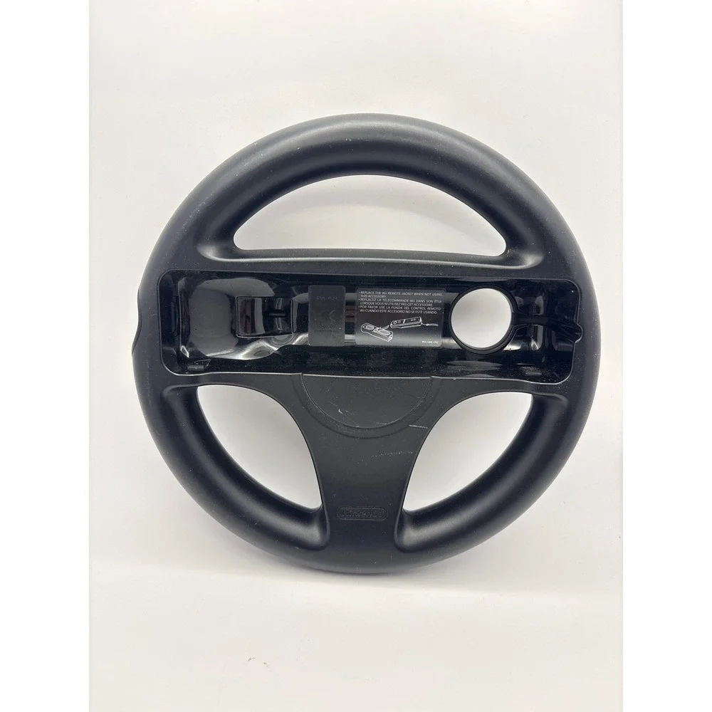 Nintendo Wii Wheel Black Steering Wheel Controller Accessory RVL-024 Mario Kart